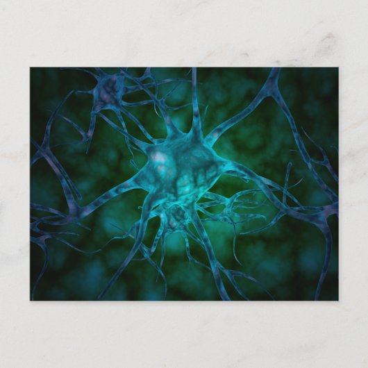 Carte Postale Vue Microscopique De Plusieurs Cellules Nerveuses  (Devant)