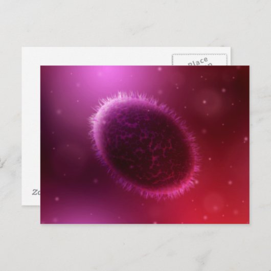 Carte Postale Vue Microscopique De Samllpox 1 (Devant / Derrière)