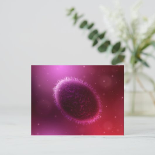 Carte Postale Vue Microscopique De Samllpox 1 (Debout devant)