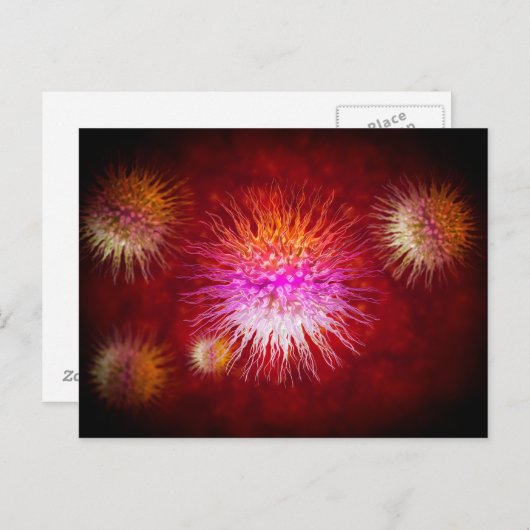 Carte Postale Vue Microscopique Des Dendrimers 1 (Devant / Derrière)