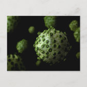Carte Postale Vue Microscopique Du Virus Du VIH 1 (Devant)