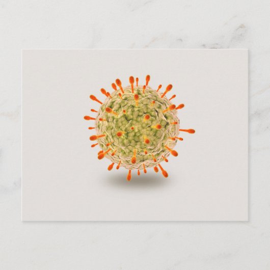 Carte Postale Vue Microscopique Du Virus Herpès 2 (Devant)