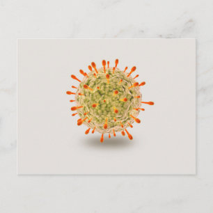 Carte Postale Vue Microscopique Du Virus Herpès 2
