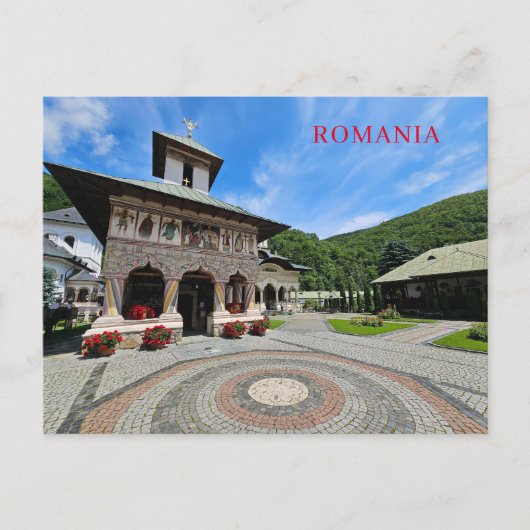Carte postale vue monastère de Roumanie (Devant)