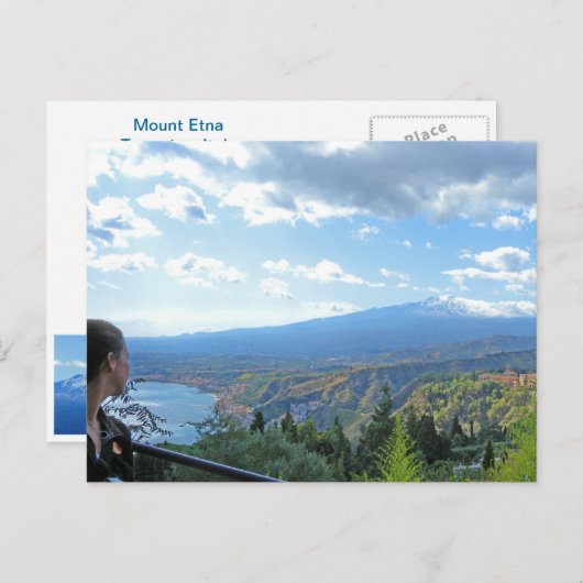 Carte postale Vue Mont Etna (Devant / Derrière)