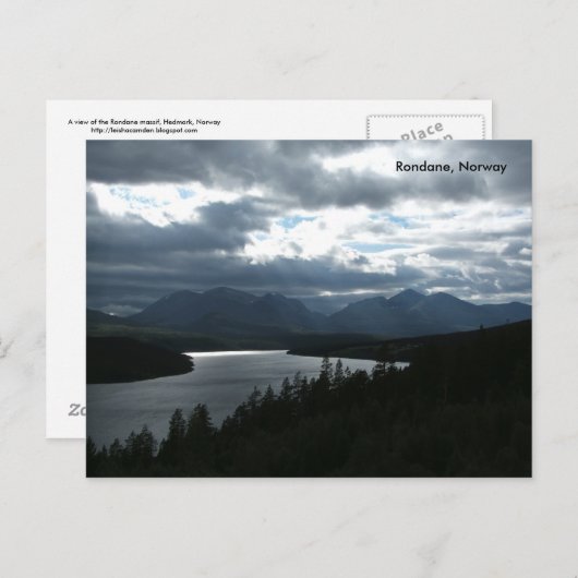 Carte postale vue montagne #1 (Devant / Derrière)