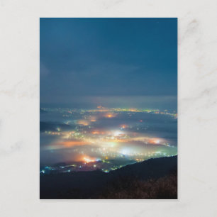 Carte Postale Vue nocturne Aso Mer nocturne de nuages Japon Kuma