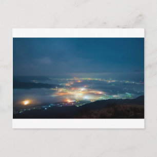 Carte Postale Vue nocturne Aso Mer nocturne de nuages Japon Kuma