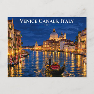 Carte Postale Vue nocturne de gondole