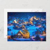 Carte Postale Vue nocturne de Shirakawa-go (Devant / Derrière)