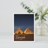 Carte Postale Vue nocturne des Pyramides de Gizeh Egypte (Debout devant)