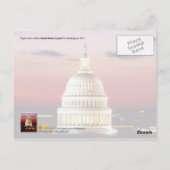 Carte Postale Vue nocturne du Capitole américain (Dos)