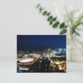 Carte Postale Vue nocturne en Malaga, Espagne (Debout devant)