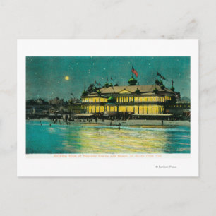 Carte Postale Vue nocturne extérieure du Neptune Casino &