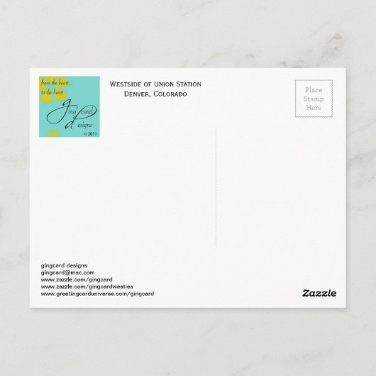 Carte Postale Vue nocturne Extraordinaire, Union Station, Denver (Dos)