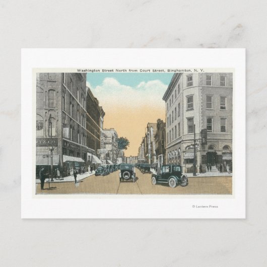 Carte Postale Vue nord de Washington Street depuis la Cour (Devant)