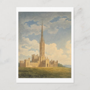 Carte Postale Vue nord-ouest de l'abbaye de Fonthill (avec papie