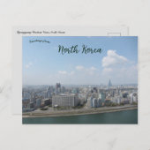 Carte Postale Vue occidentale de Pyongyang en Corée du Nord (Devant / Derrière)