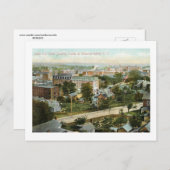 Carte Postale Vue Oiseau, Winston Salem, NC Vintage (Devant / Derrière)