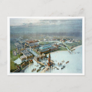Carte Postale Vue Oiseaux De L'Exposition Columbia De 1893