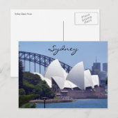 Carte Postale vue opéra de sydney (Devant / Derrière)