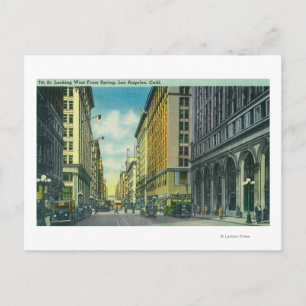 Carte Postale Vue ouest de la 7e rue de la rue Spring