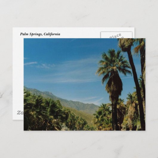 Carte Postale Vue Palm Springs (Devant / Derrière)