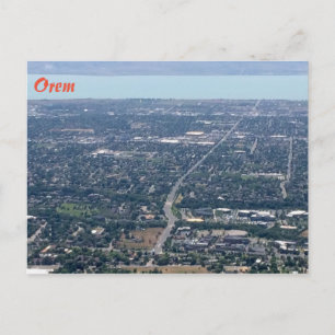 Carte Postale Vue panoramique aérienne d'Orem et du lac Utah