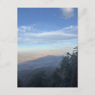 Carte Postale Vue panoramique avec croissant de lune et ciel ble