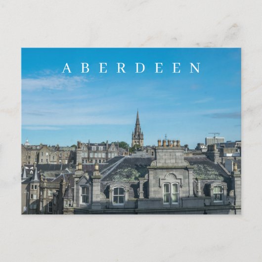 Carte postale vue panoramique d'Aberdeen (Devant)