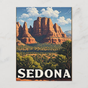 Carte Postale Vue panoramique de Cathedral Rock à Sedona en Ariz