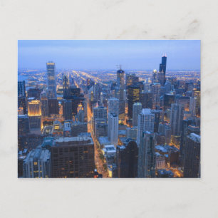 Carte Postale Vue panoramique de Chicago vers le sud depuis