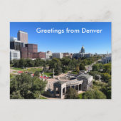 Carte Postale Vue panoramique de Denver avec le Capitole Personn (Devant)