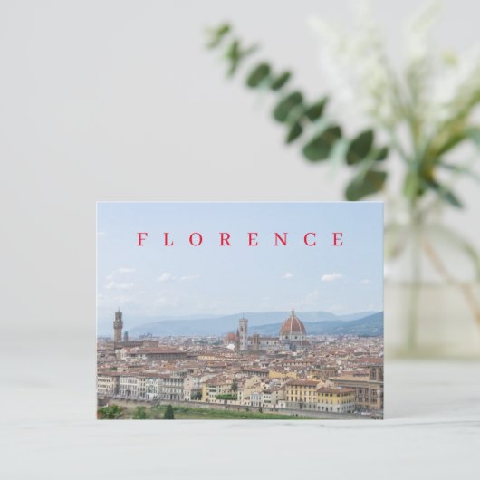 Carte postale vue panoramique de Florence (Debout devant)