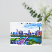 Carte Postale Vue panoramique de Houston Texas (Debout devant)