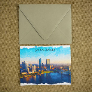 Carte Postale Vue panoramique de Jacksonville Florida Skyline