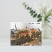 Carte Postale Vue panoramique de la ville de Tallinn Estonie (Debout devant)