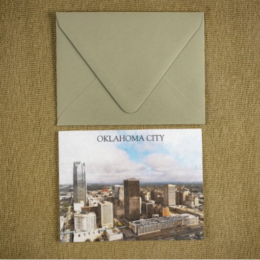 Carte Postale Vue panoramique de la ville d'Oklahoma