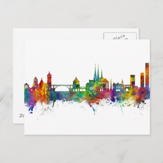 Carte Postale Vue panoramique de Luxembourg (Devant / Derrière)