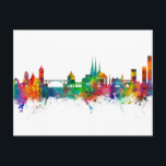 Carte Postale Vue panoramique de Luxembourg<br><div class="desc">Impression d'art aquarelle de la vue panoramique de Luxembourg, Luxembourg</div>