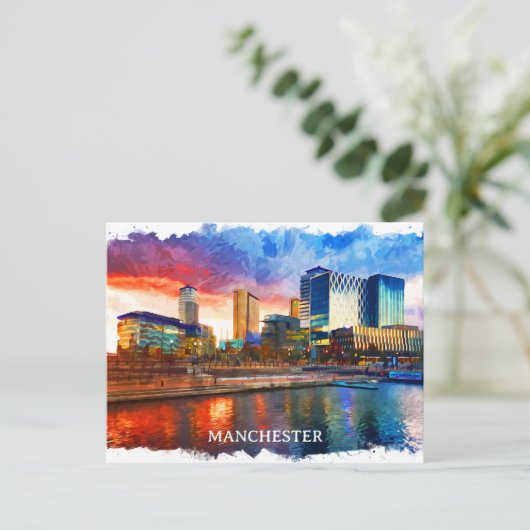 Carte Postale Vue panoramique de Manchester England City (Debout devant)