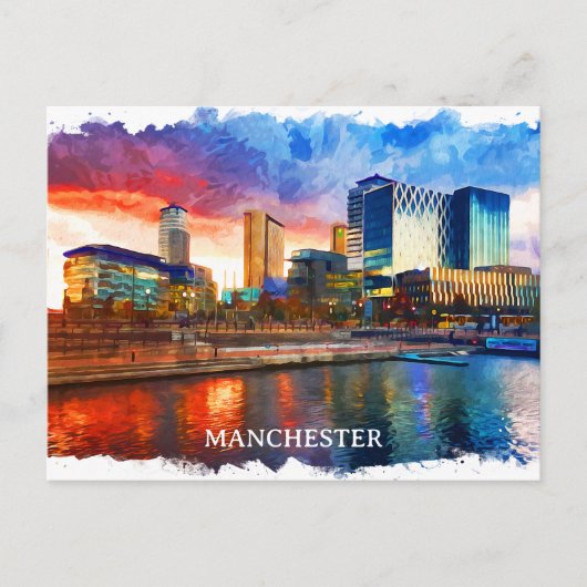 Carte Postale Vue panoramique de Manchester England City (Devant)