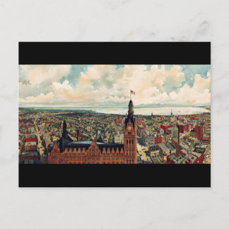Carte Postale Vue panoramique de Milwaukee Wisconsin