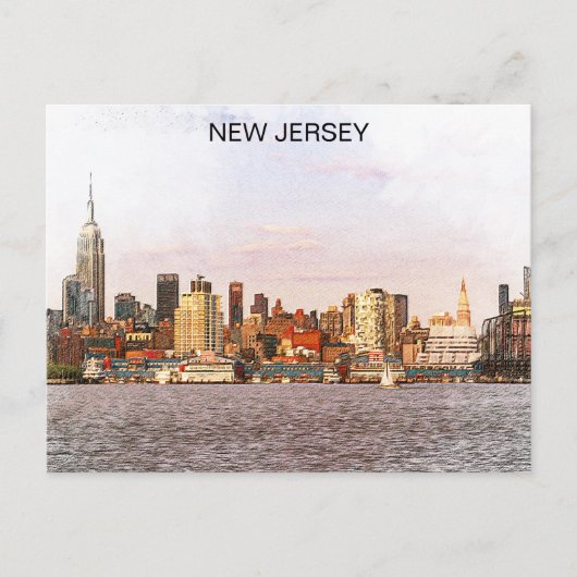 Carte Postale Vue panoramique de New Jersey City (Devant)