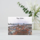 Carte Postale Vue panoramique de Riga, Lettonie (Debout devant)