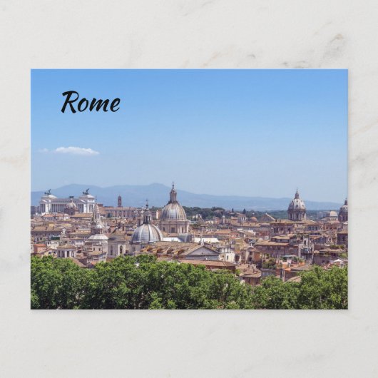 Carte Postale Vue panoramique de Rome depuis le Castel Sant'Ange (Devant)