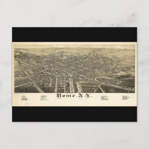 Carte Postale Vue panoramique de Rome New York (1886)