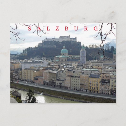 carte postale vue panoramique de Salzbourg (Devant)