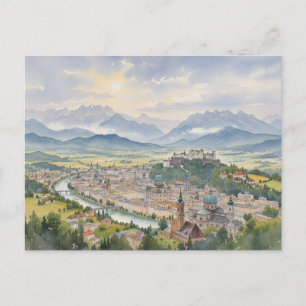 Carte Postale Vue panoramique de Salzbourg Autriche