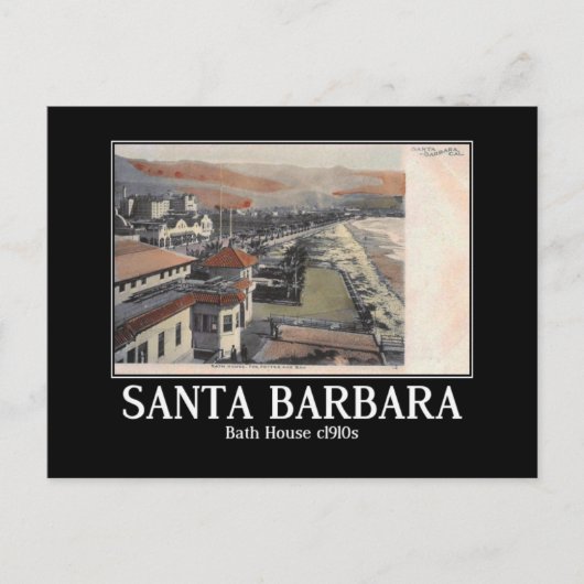 Carte Postale Vue panoramique de Santa Barbara CA 1910 (Devant)